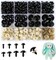 130-Piece Black Plastic Safety Eyes with Washers – 6mm to 18mm (8 Sizes) for Amigurumi, Crochet Dolls, Plush Toys & DIY Crafts